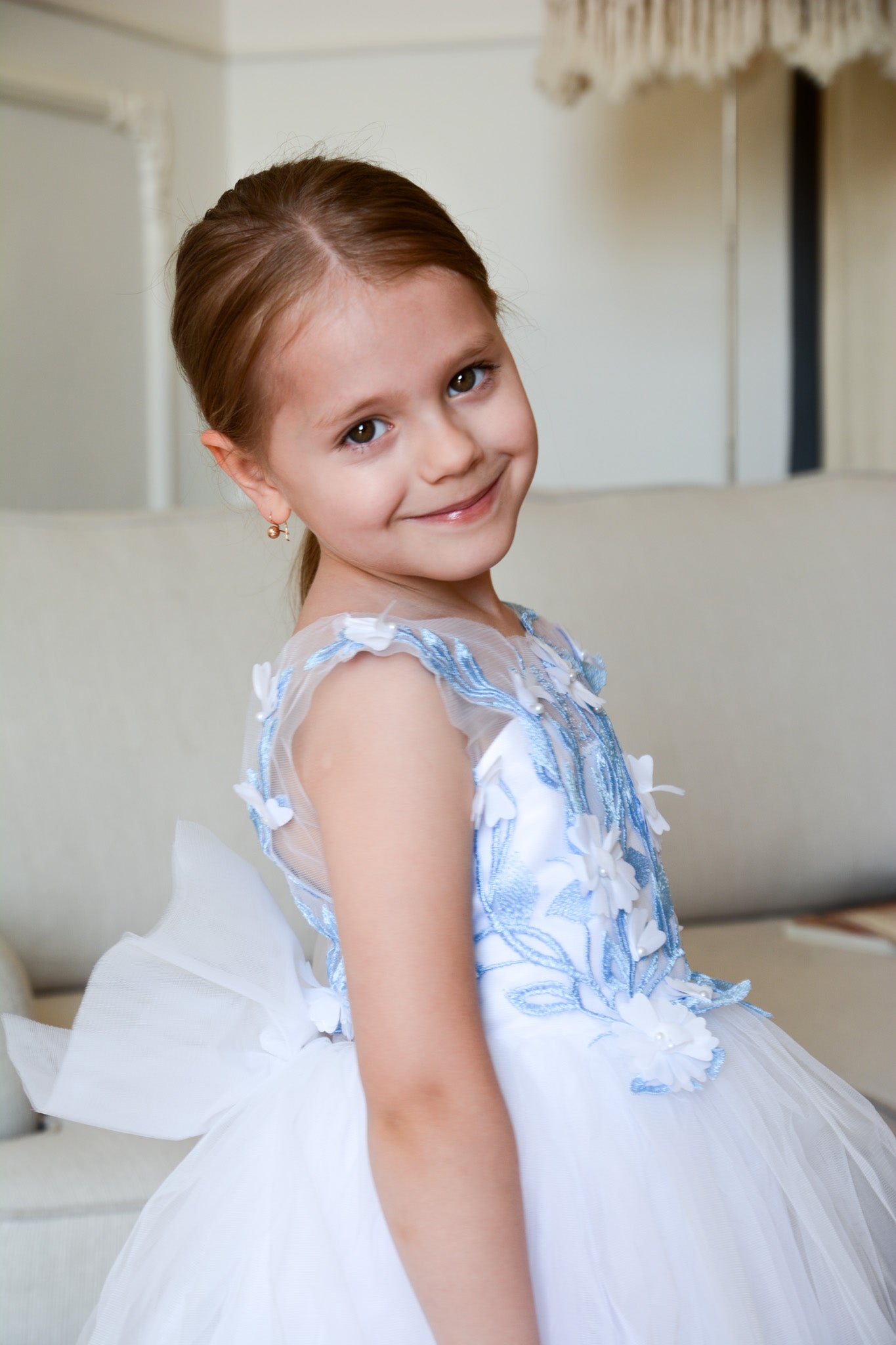 Dress with Blue Lace