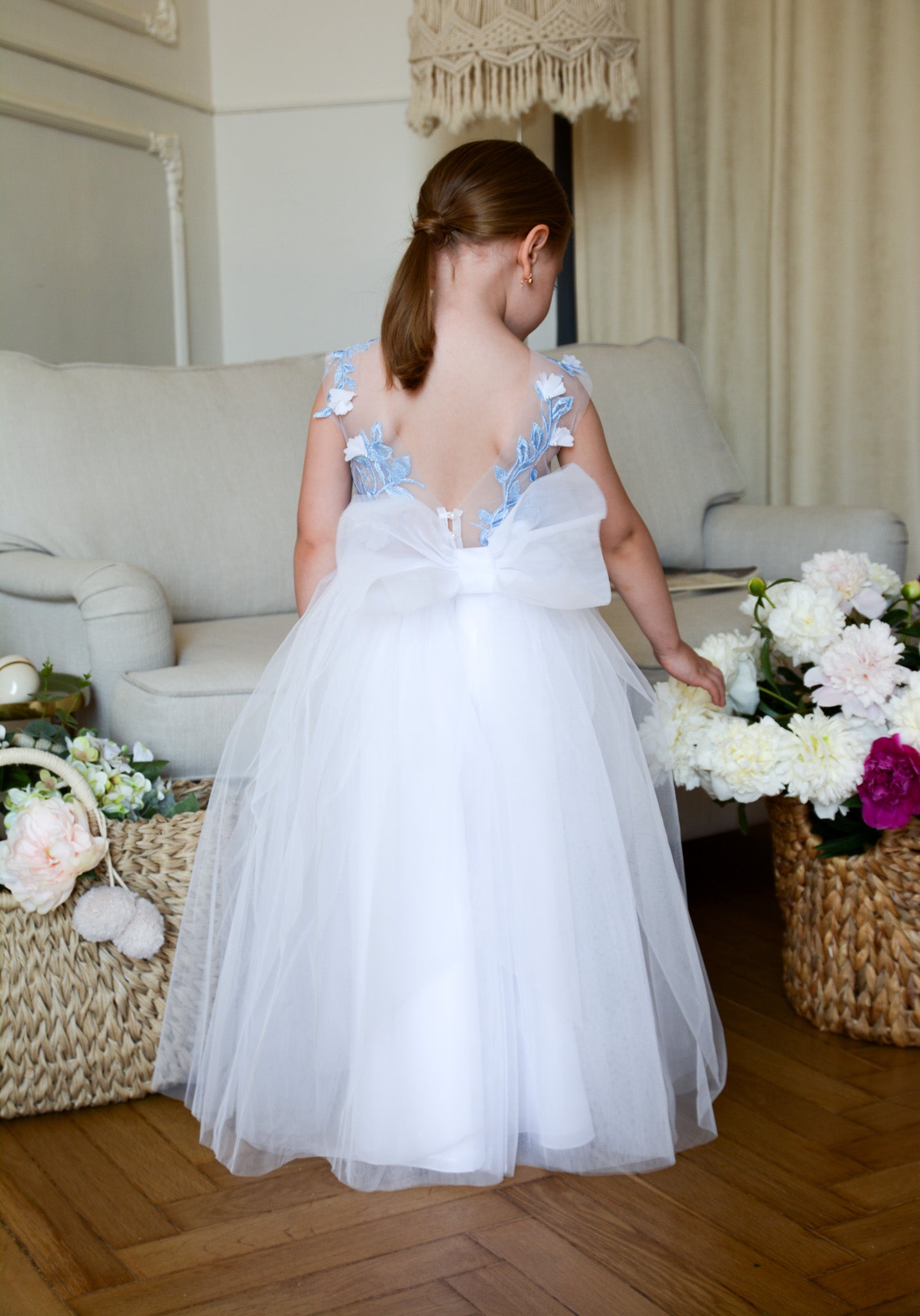 Dress with Blue Lace
