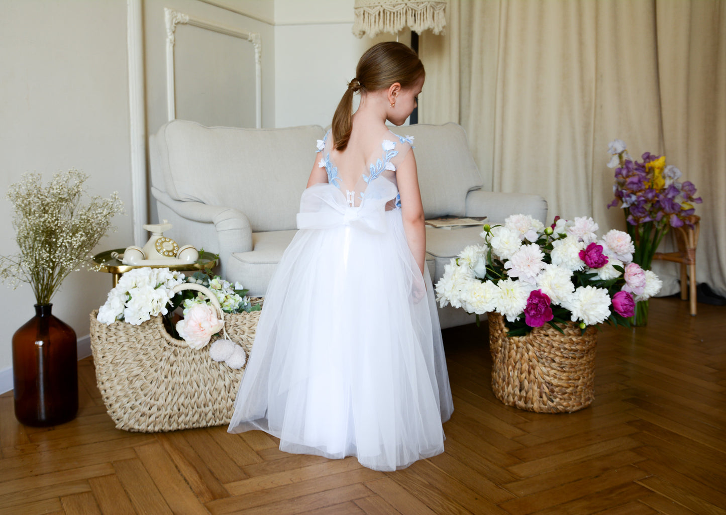 Dress with Blue Lace
