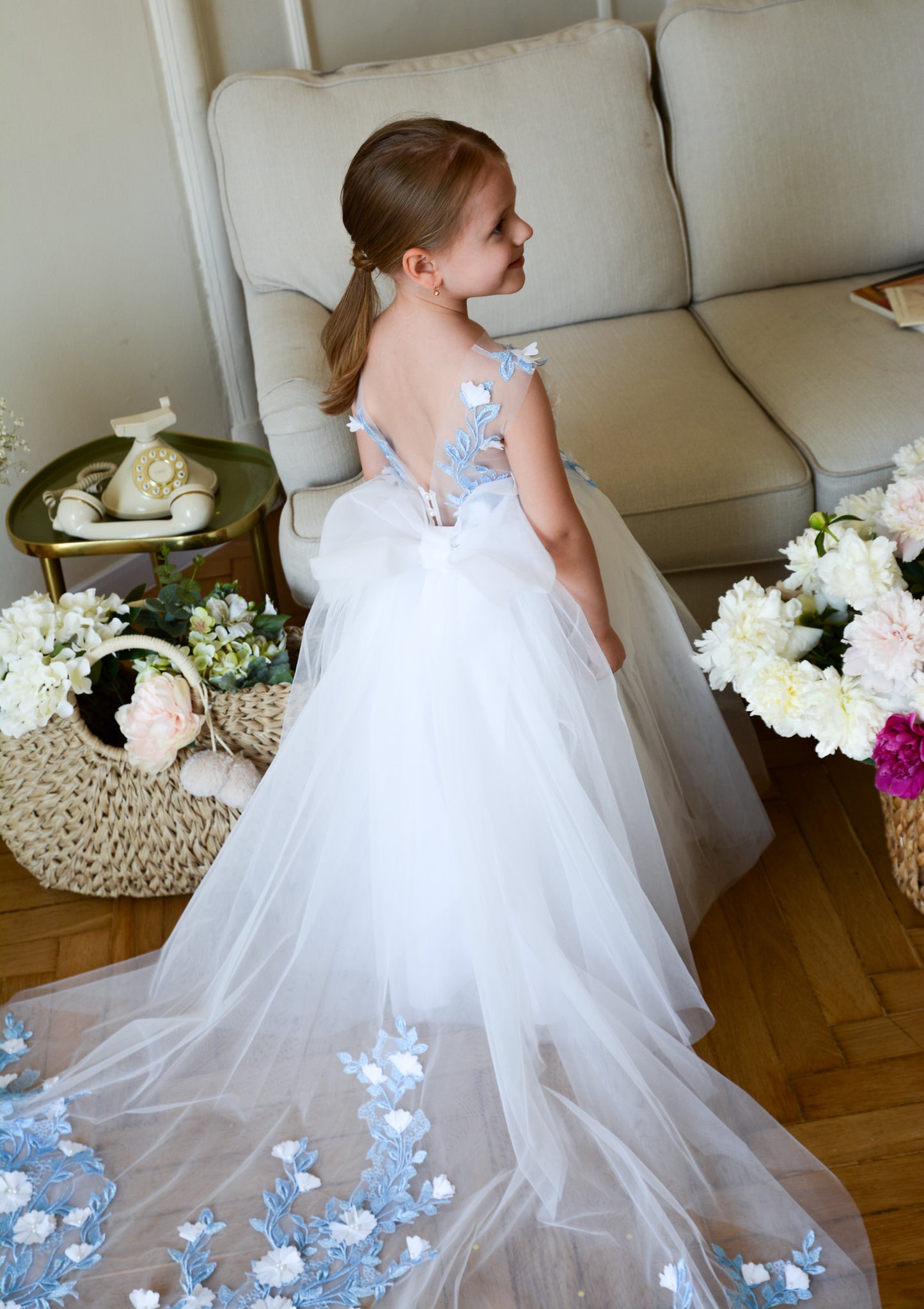 Dress with Blue Lace