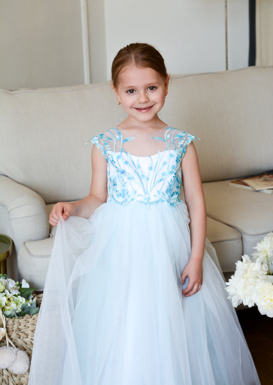 Light Blue Floral Dress