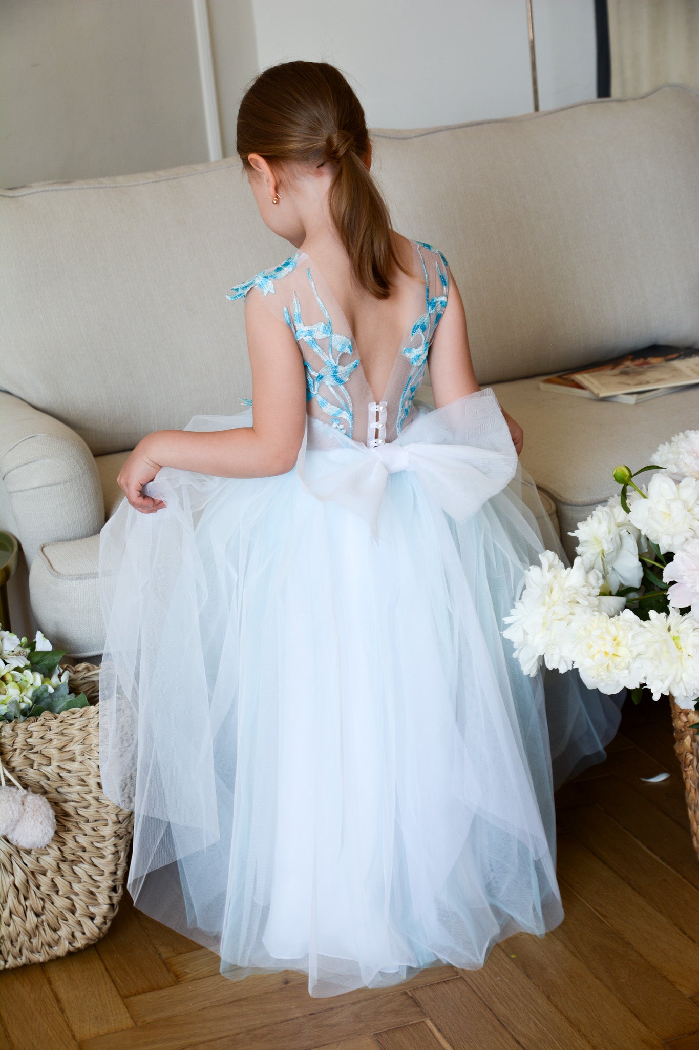 Light Blue Floral Dress