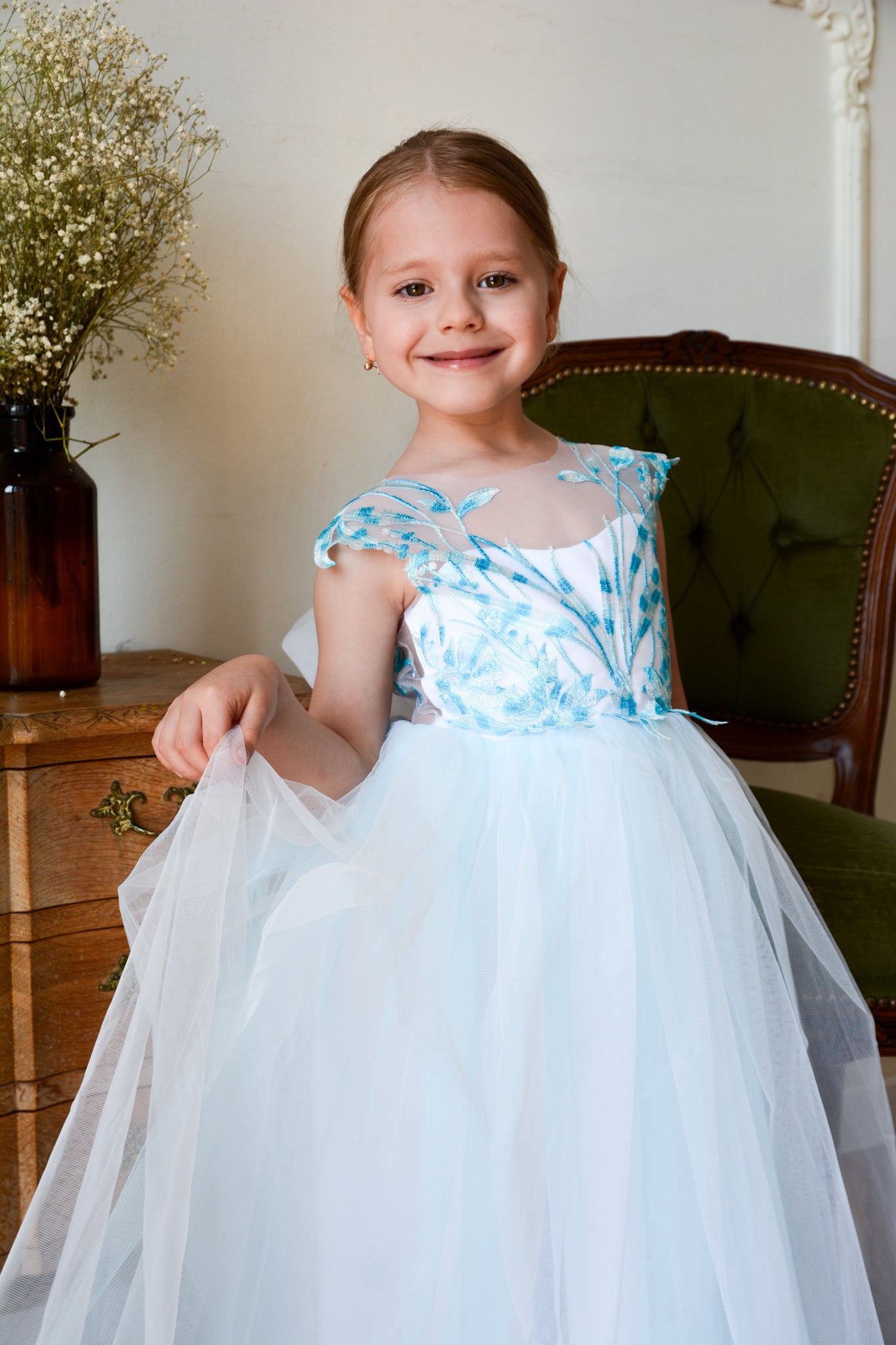Light Blue Floral Dress