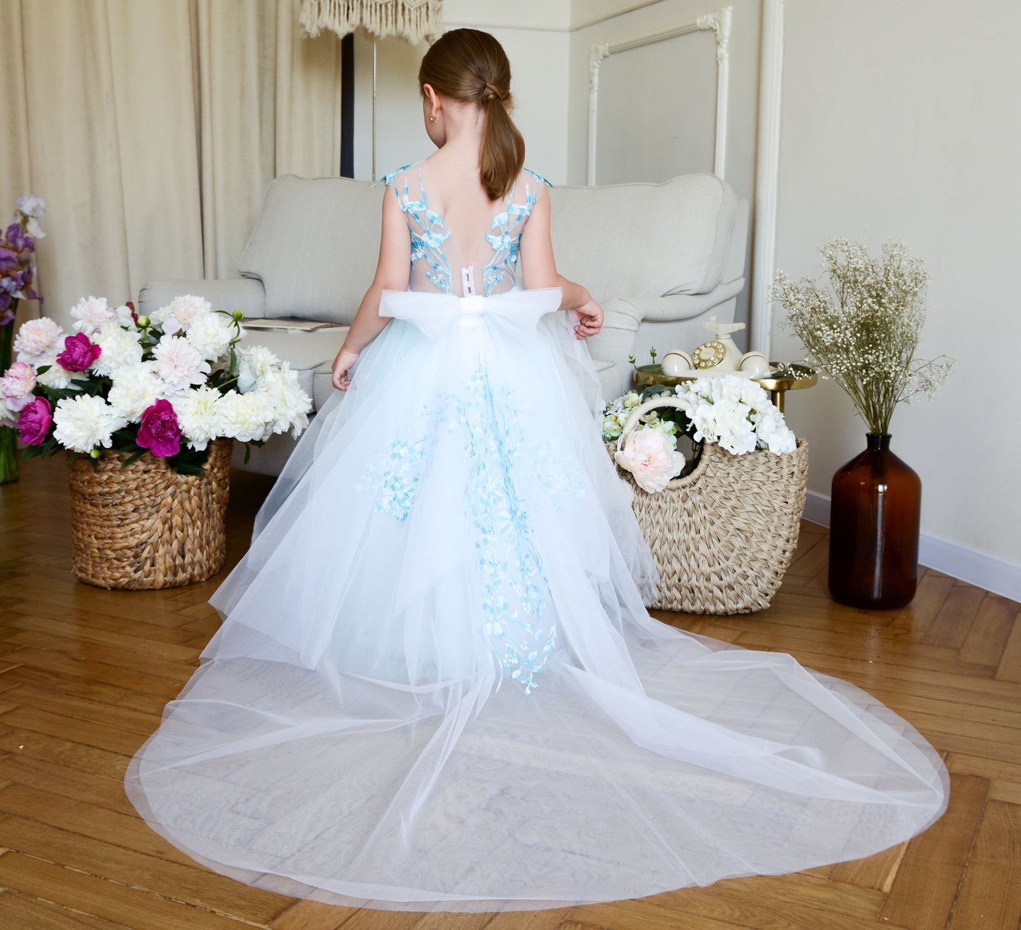 Light Blue Floral Dress