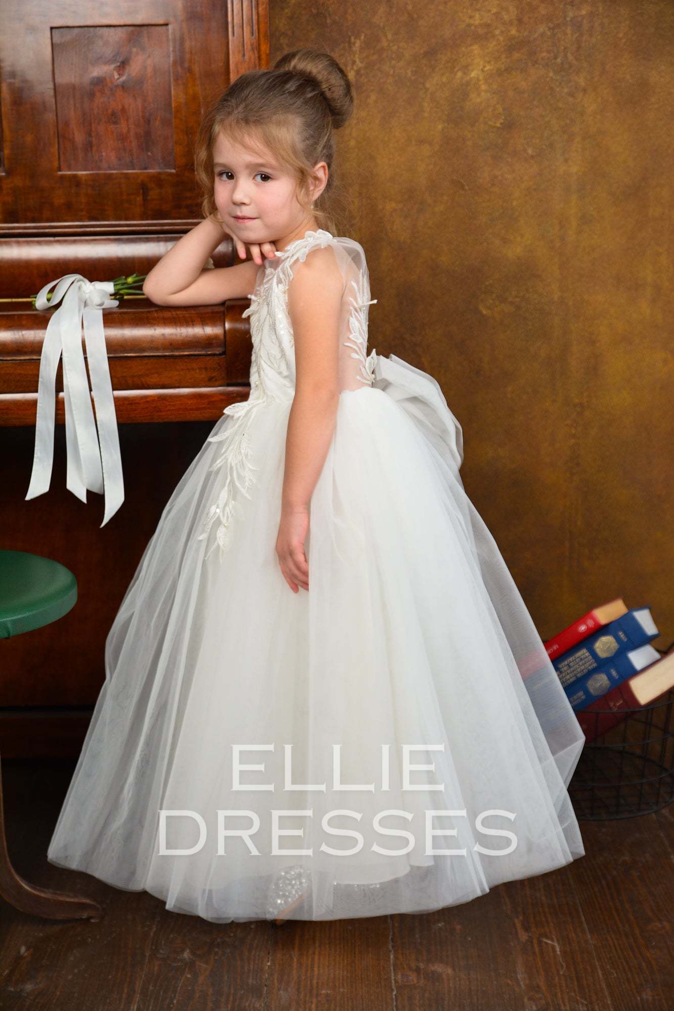 Puffy Flower Girl Dress