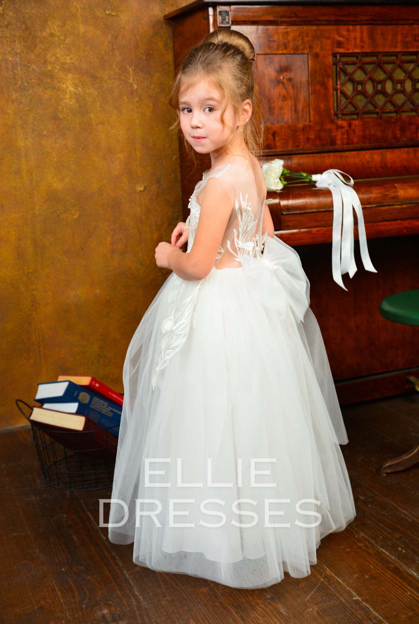 Puffy Flower Girl Dress