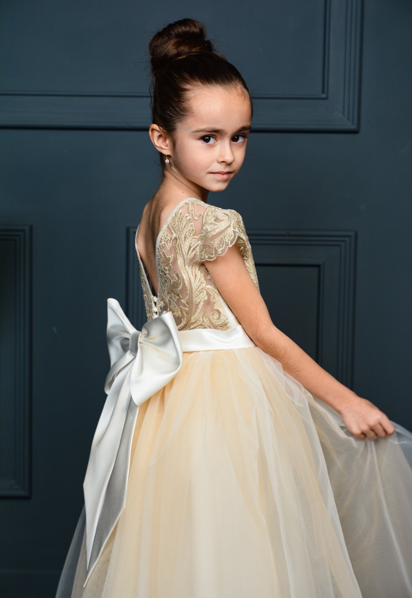 Dress with Satin Bow – Ellie Dresses