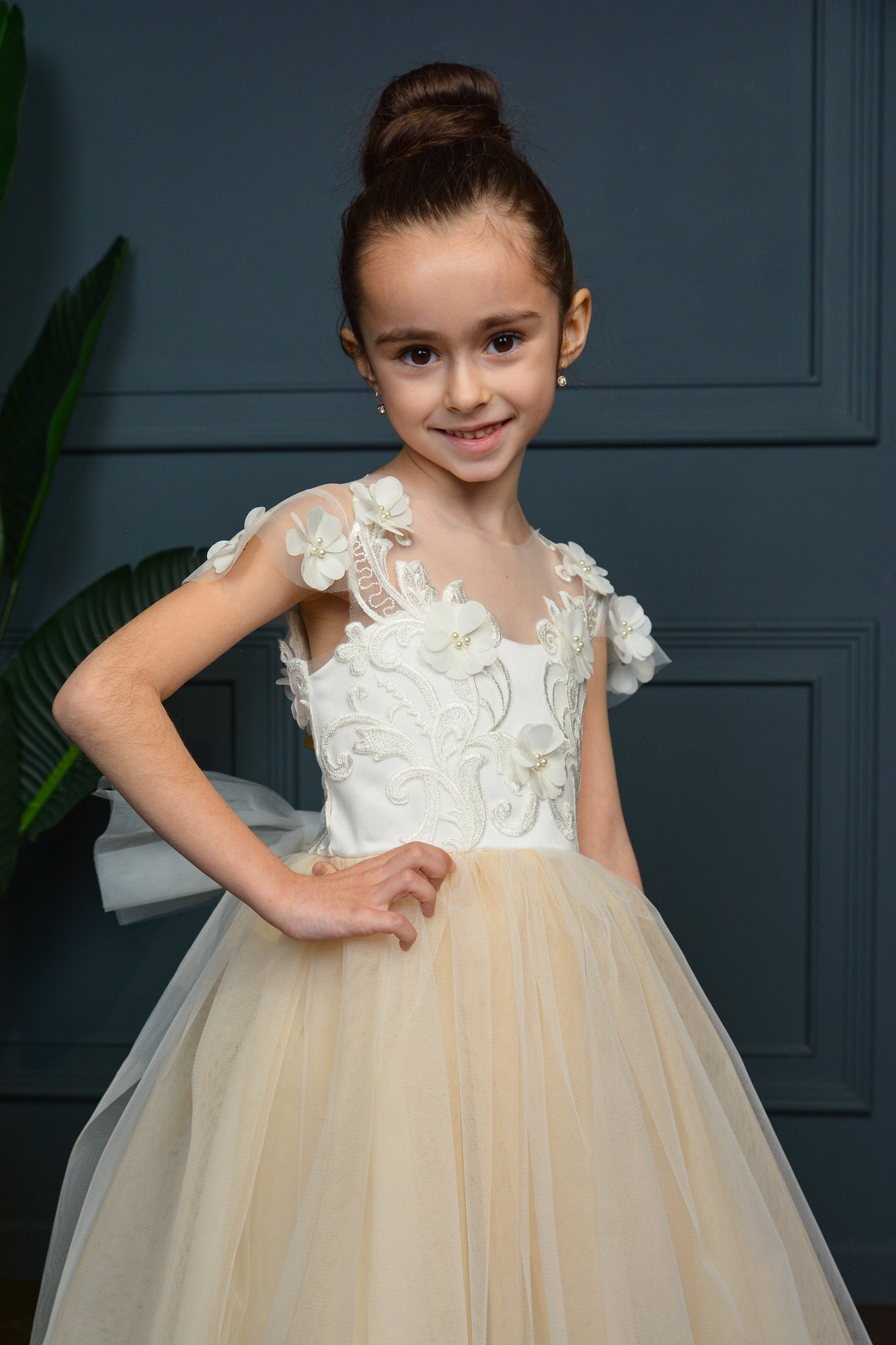 Dress with 3D Flowers