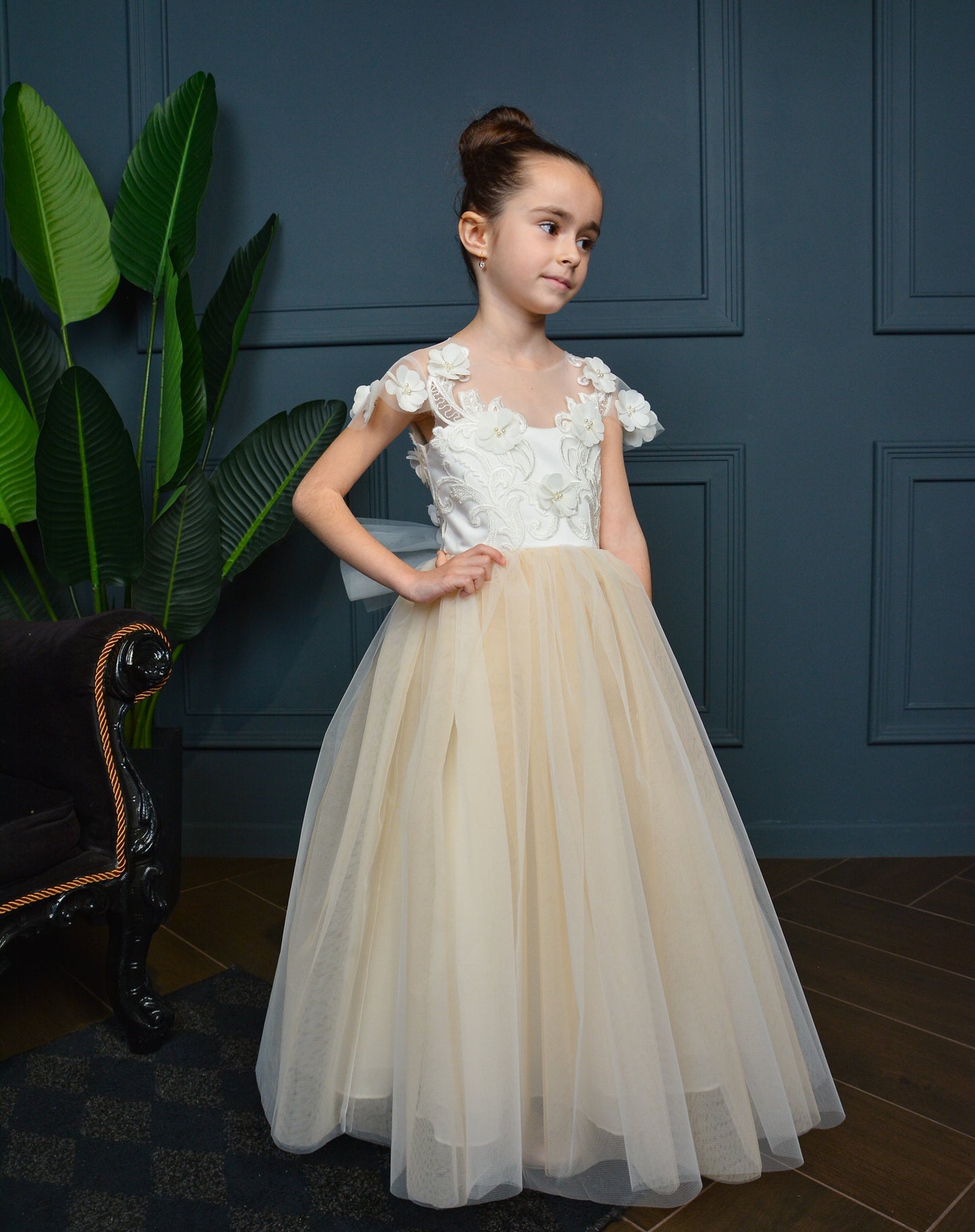 Dress with 3D Flowers