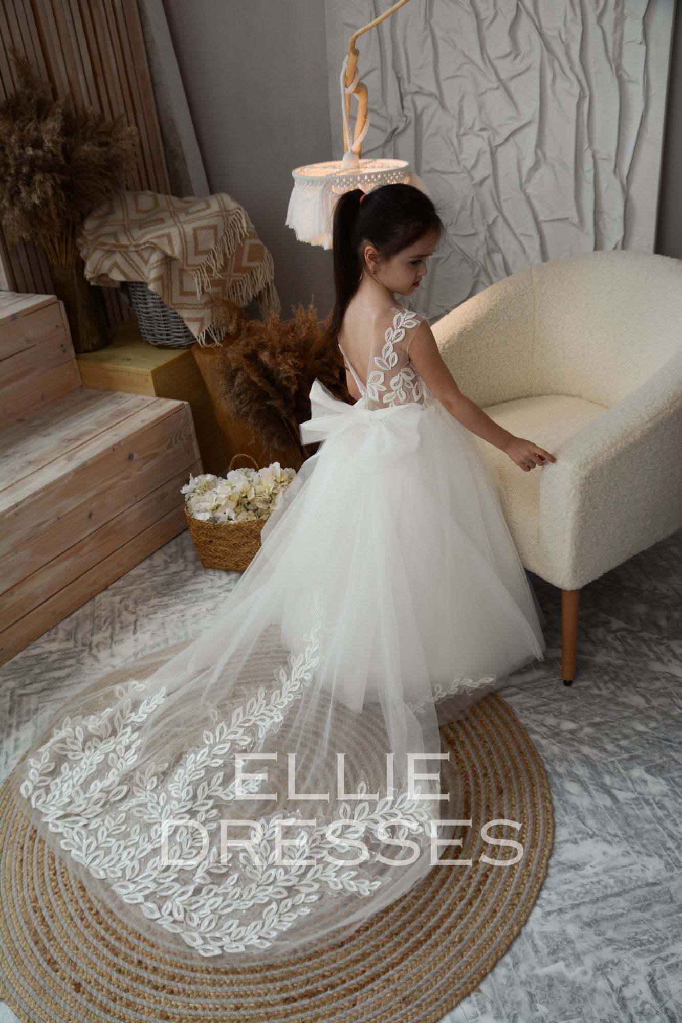 lace dress for girls New Lace Flower Girl Dresses First Communion Dress for Little Girls Pageant Gown