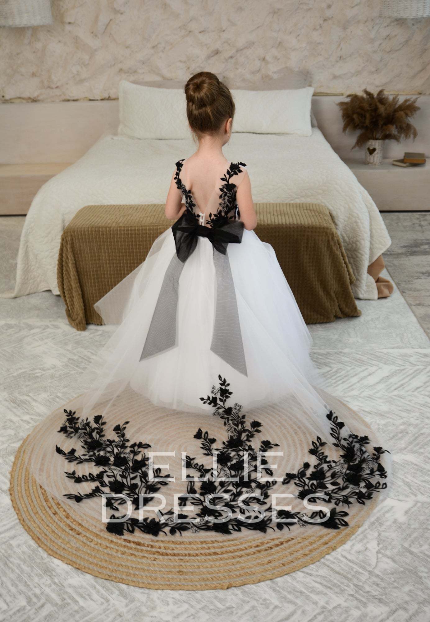 girls black lace dress Elegant Black Lace Girl Dress: Formal Toddler & Flower Girl Outfit