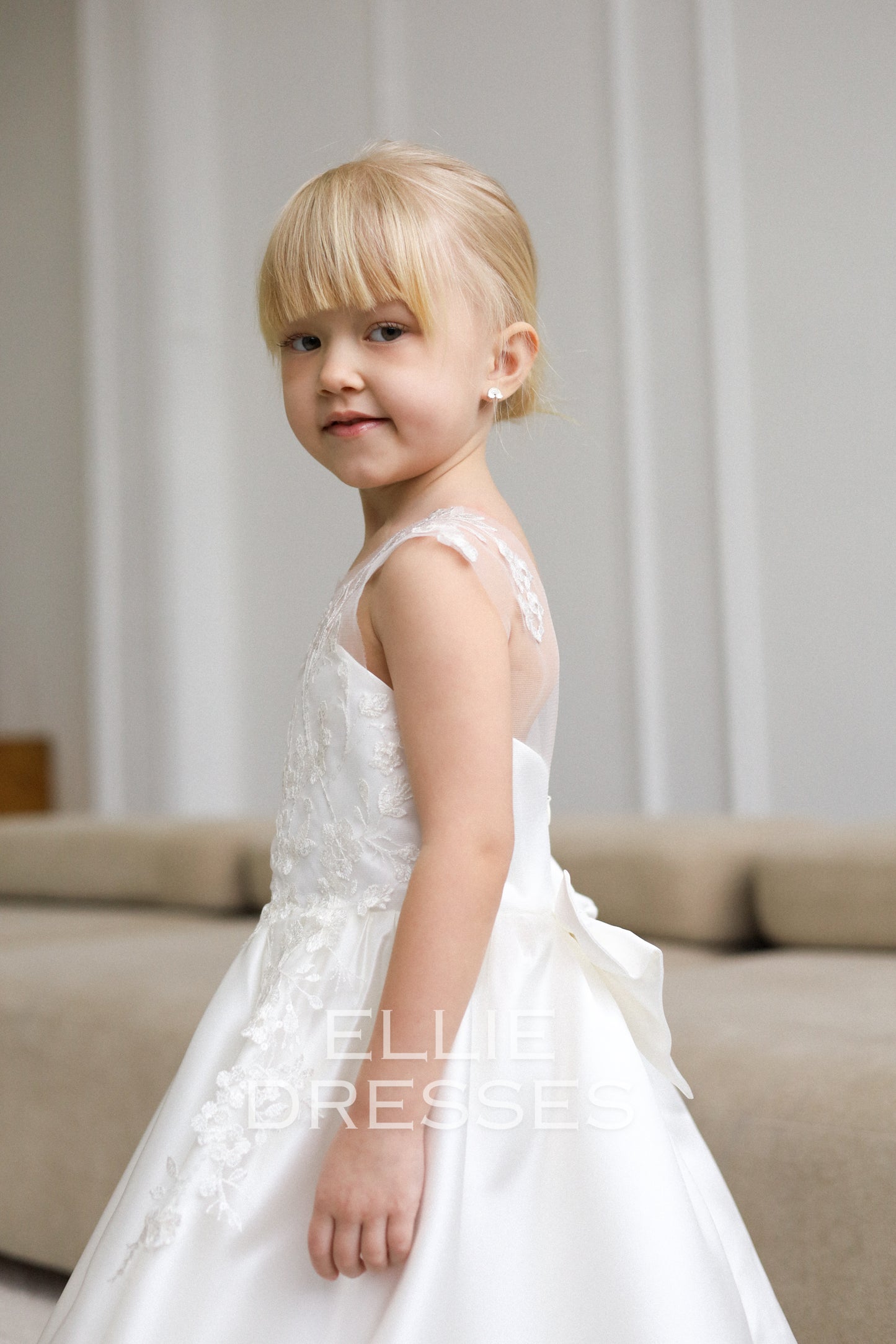 NEW!! Satin Dress with lace top