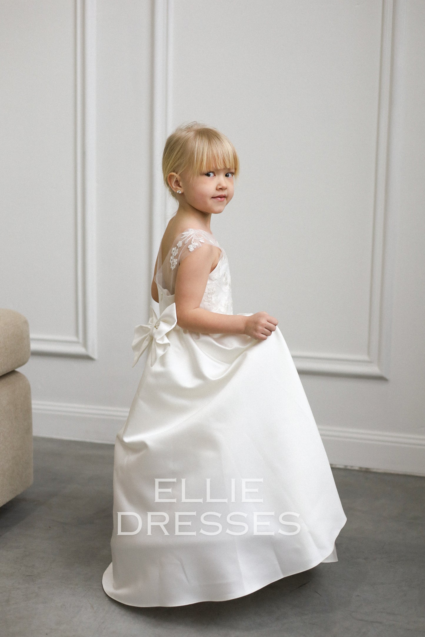 NEW!! Satin Dress with lace top
