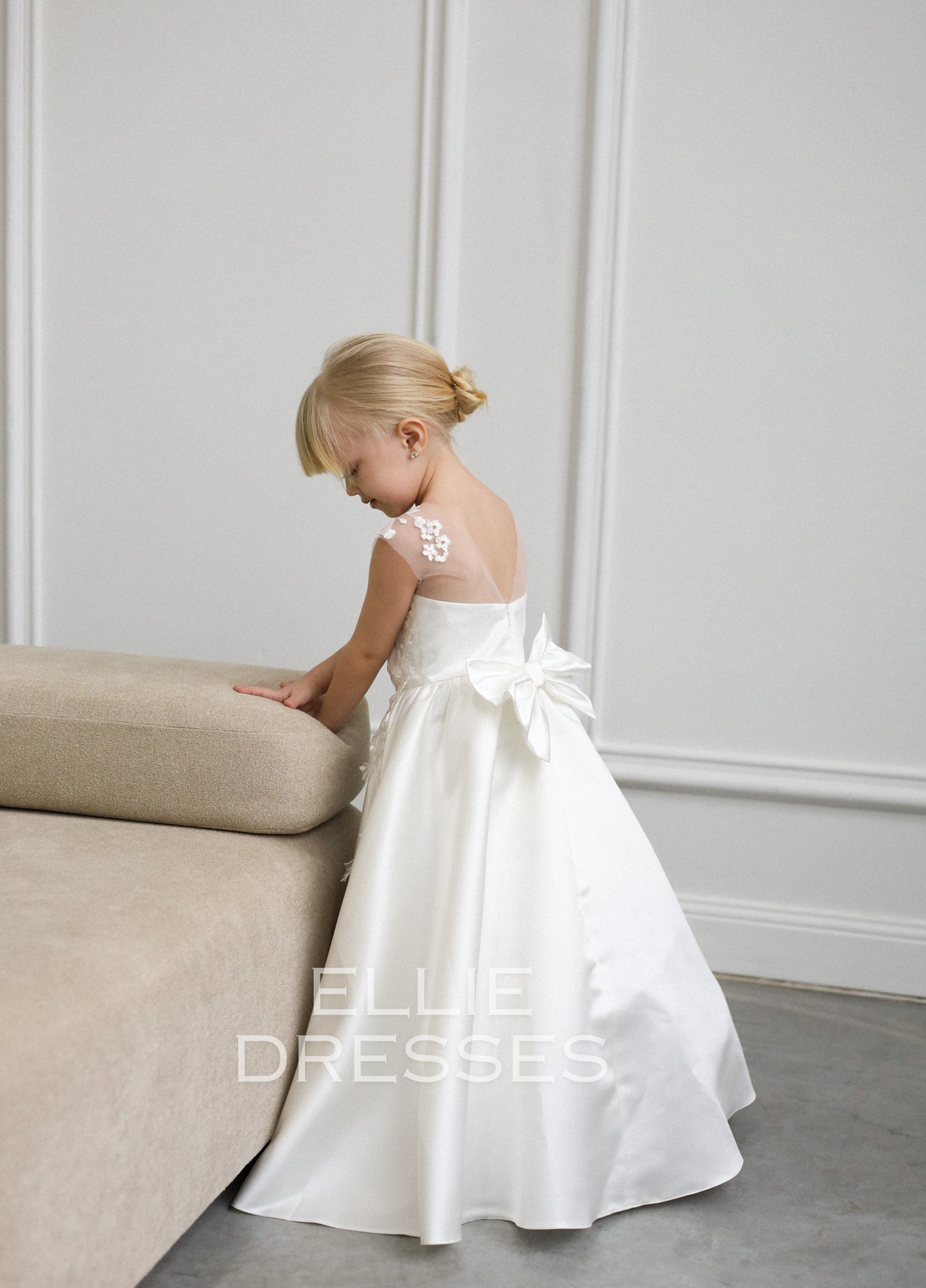 NEW!! Satin Dress with lace top