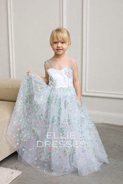 NEW! Blue dress with dandelions