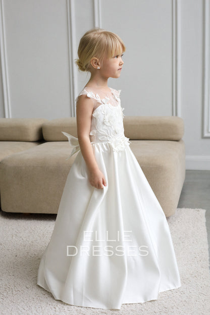 NEW! Floral Dress with satin skirt