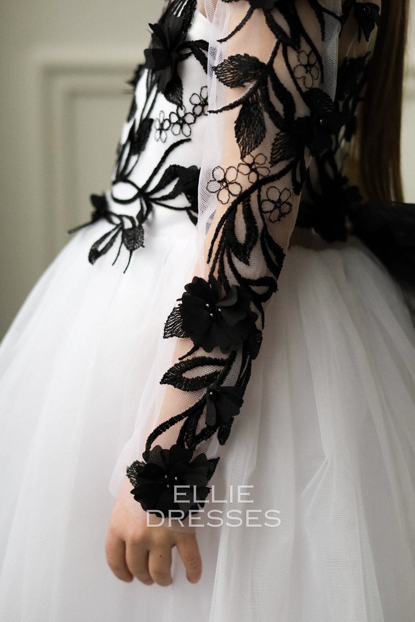 NEW! Long sleeve black gown
