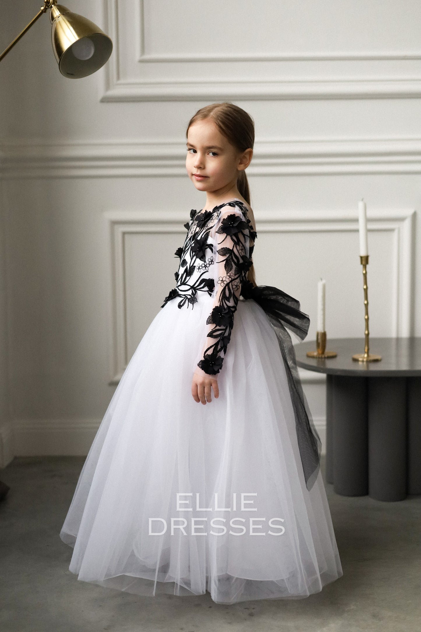NEW! Long sleeve black gown