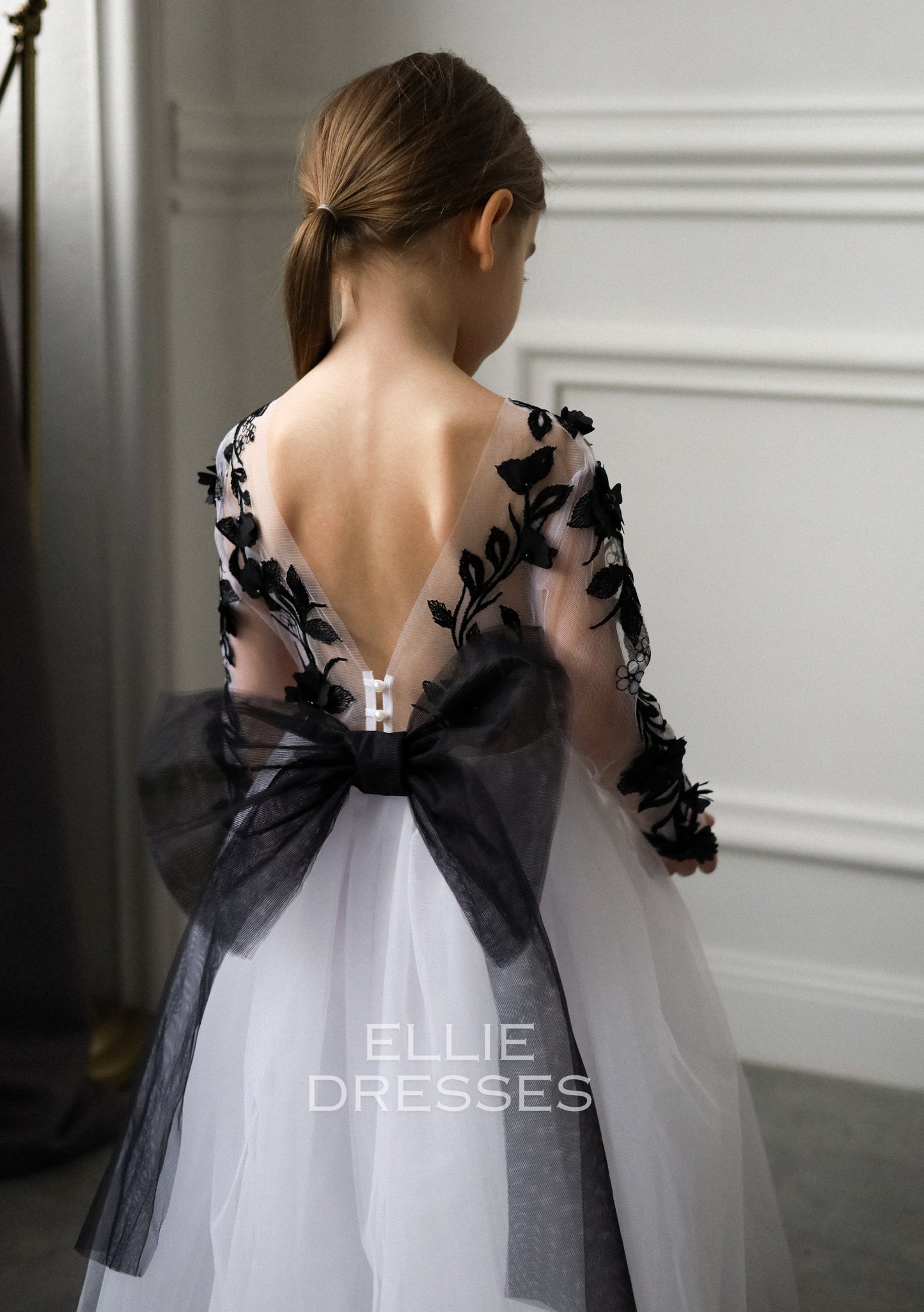 NEW! Long sleeve black gown