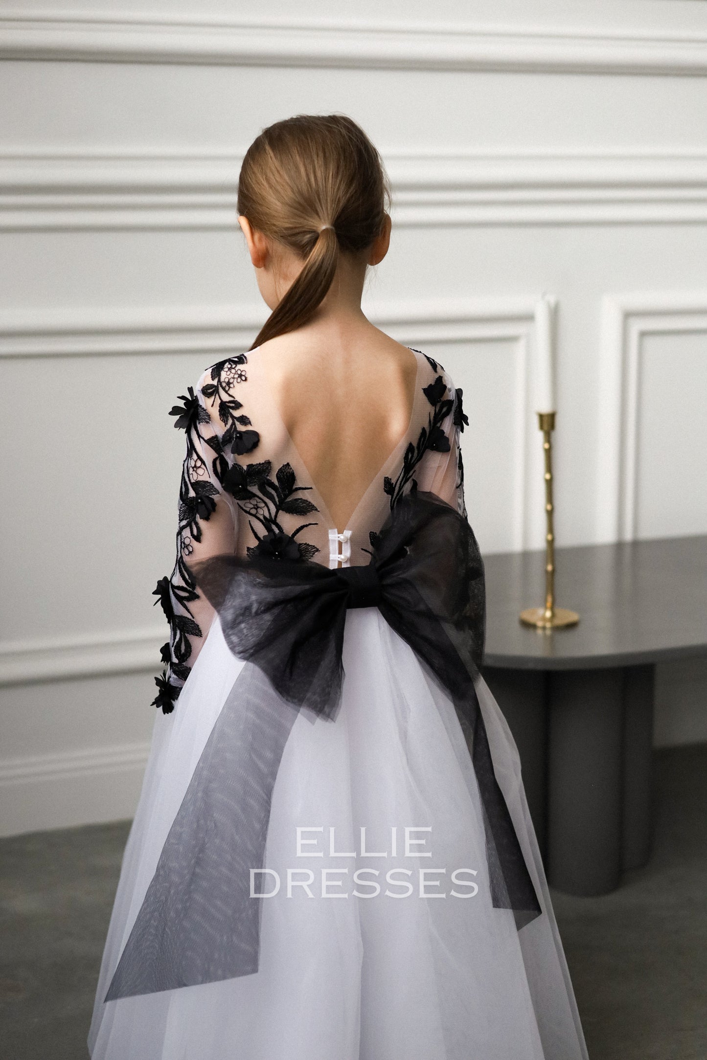 NEW! Long sleeve black gown