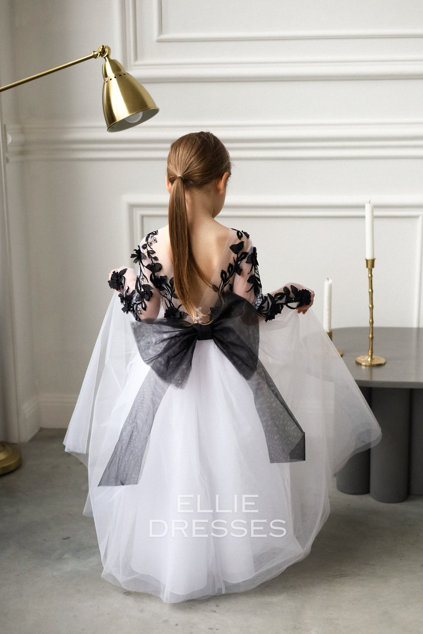 NEW! Long sleeve black gown