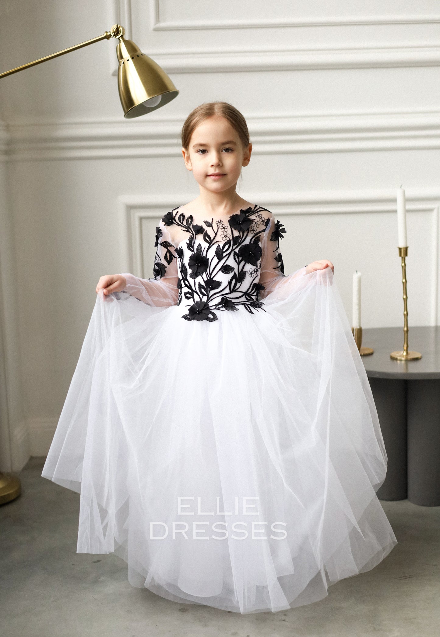 NEW! Long sleeve black gown