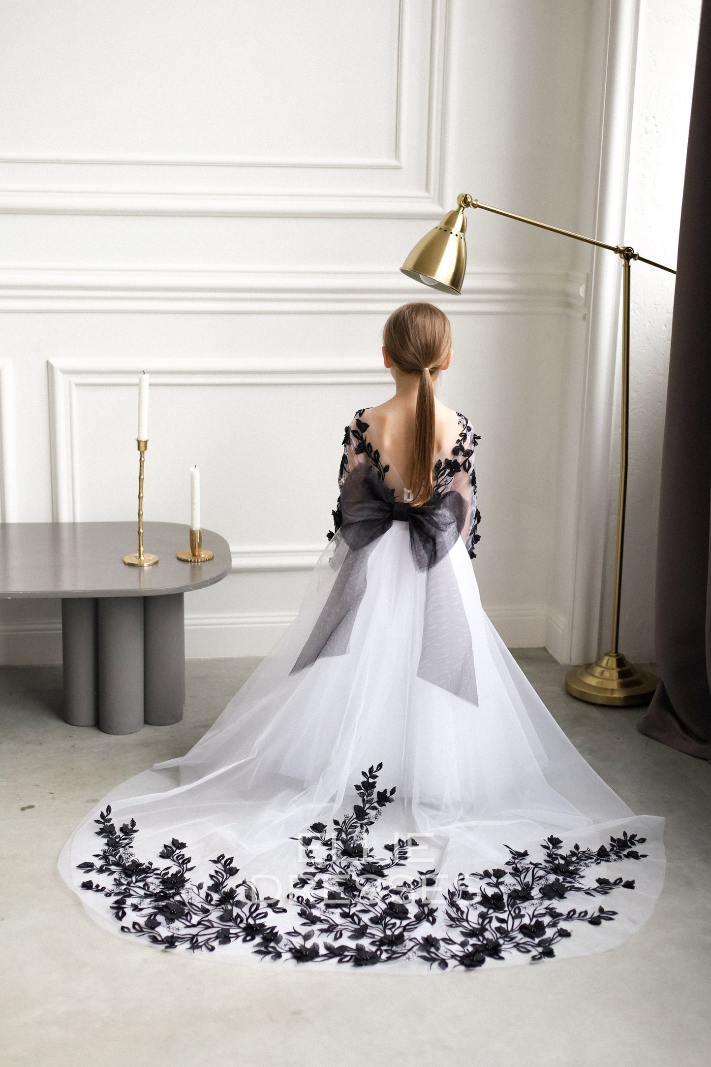 NEW! Long sleeve black gown