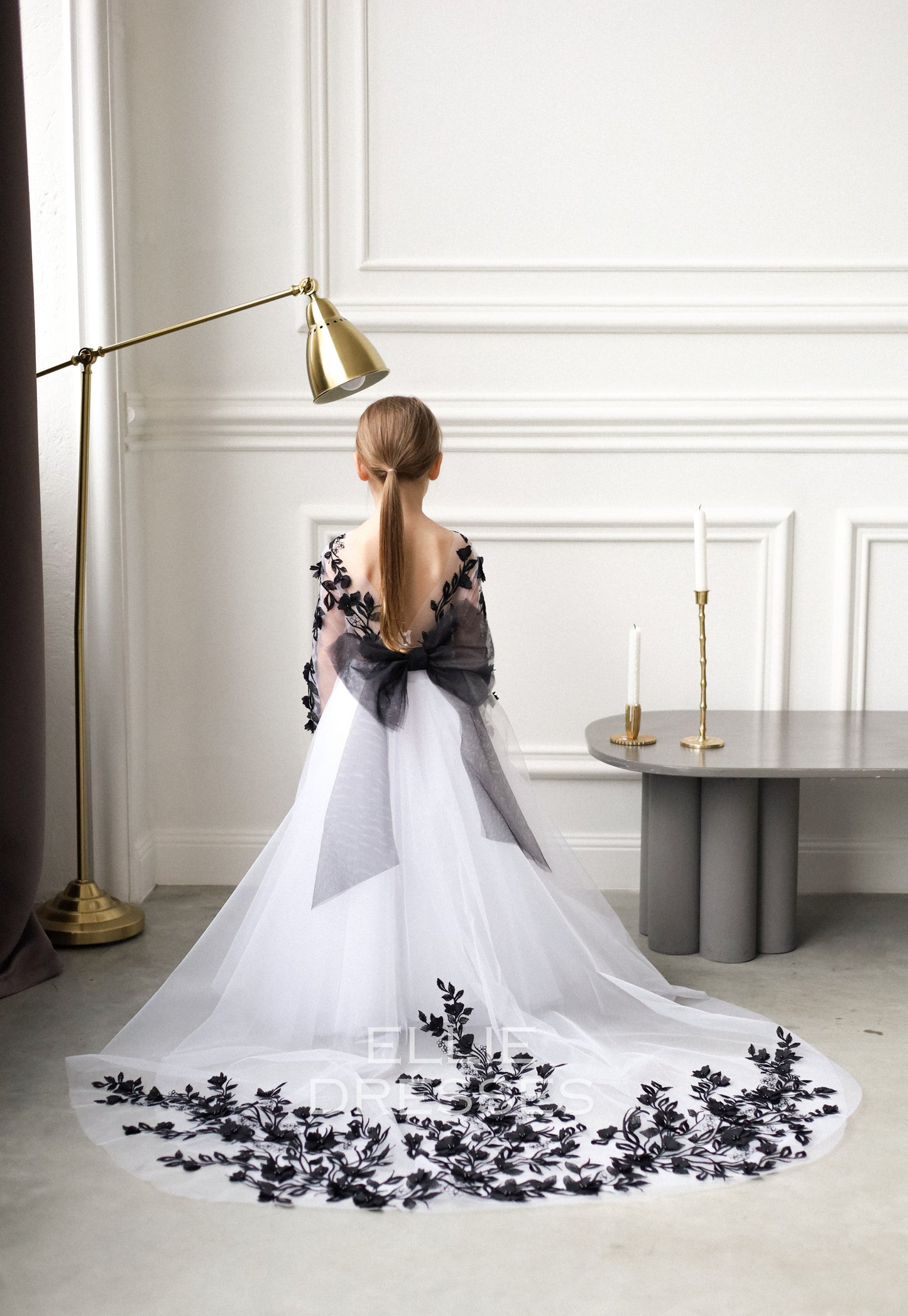 NEW! Long sleeve black gown