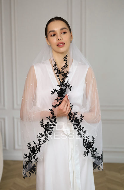 BLACK WEDDING VEIL