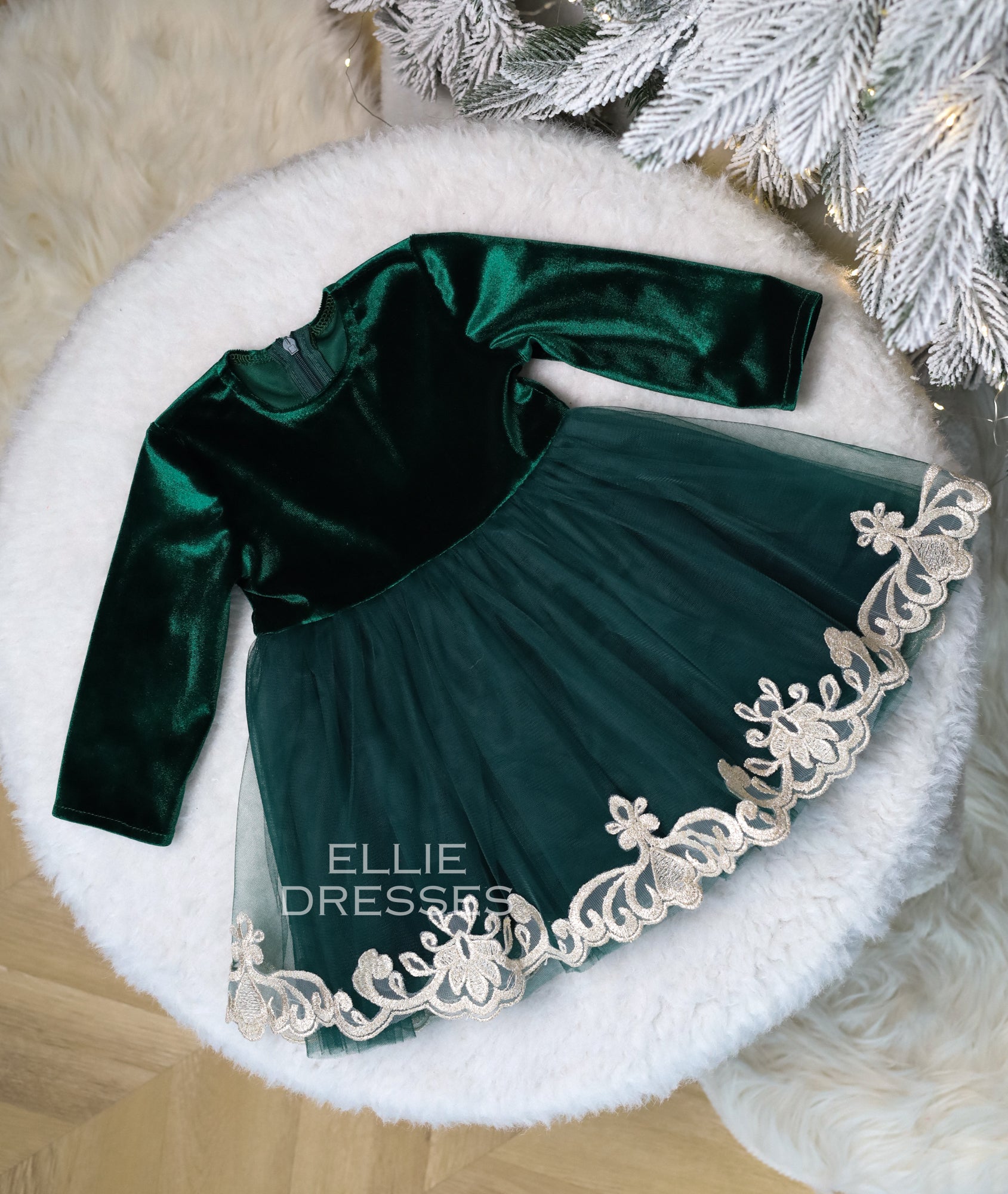 Toddler Christmas Dress Green / 0-3 Months Toddler Christmas Dress Green / 0-3 Months