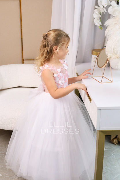 Pink Flower Girl Dress