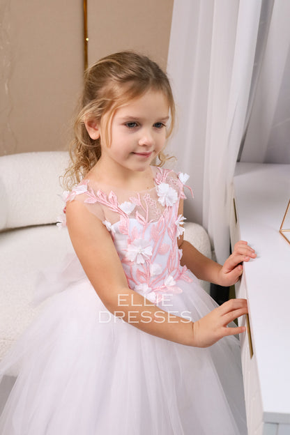 Pink Flower Girl Dress