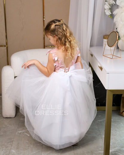 Pink Flower Girl Dress