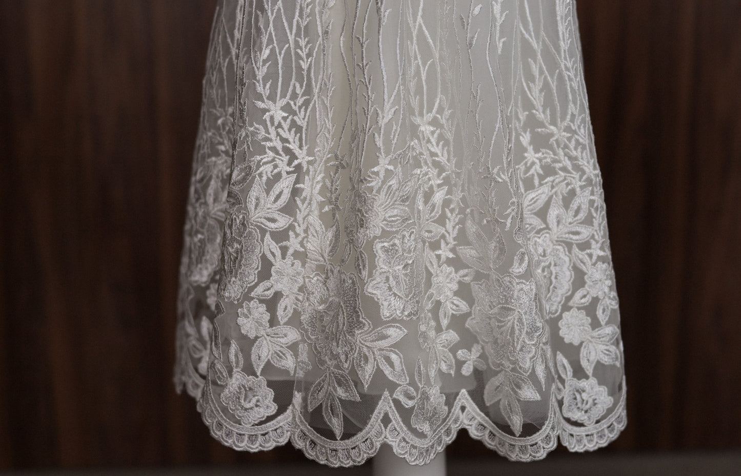 CW14 – Ivory Lace Christening Dress Set, Short Sleeve