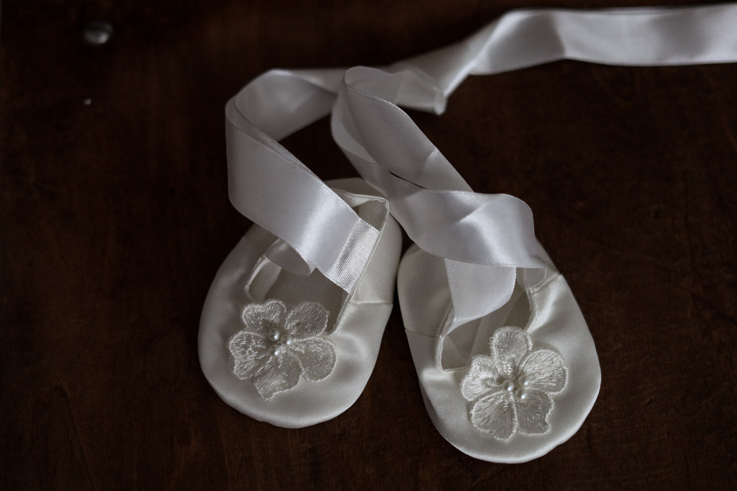 0129 Dress Set - Ivory Floral Christening Dress Set
