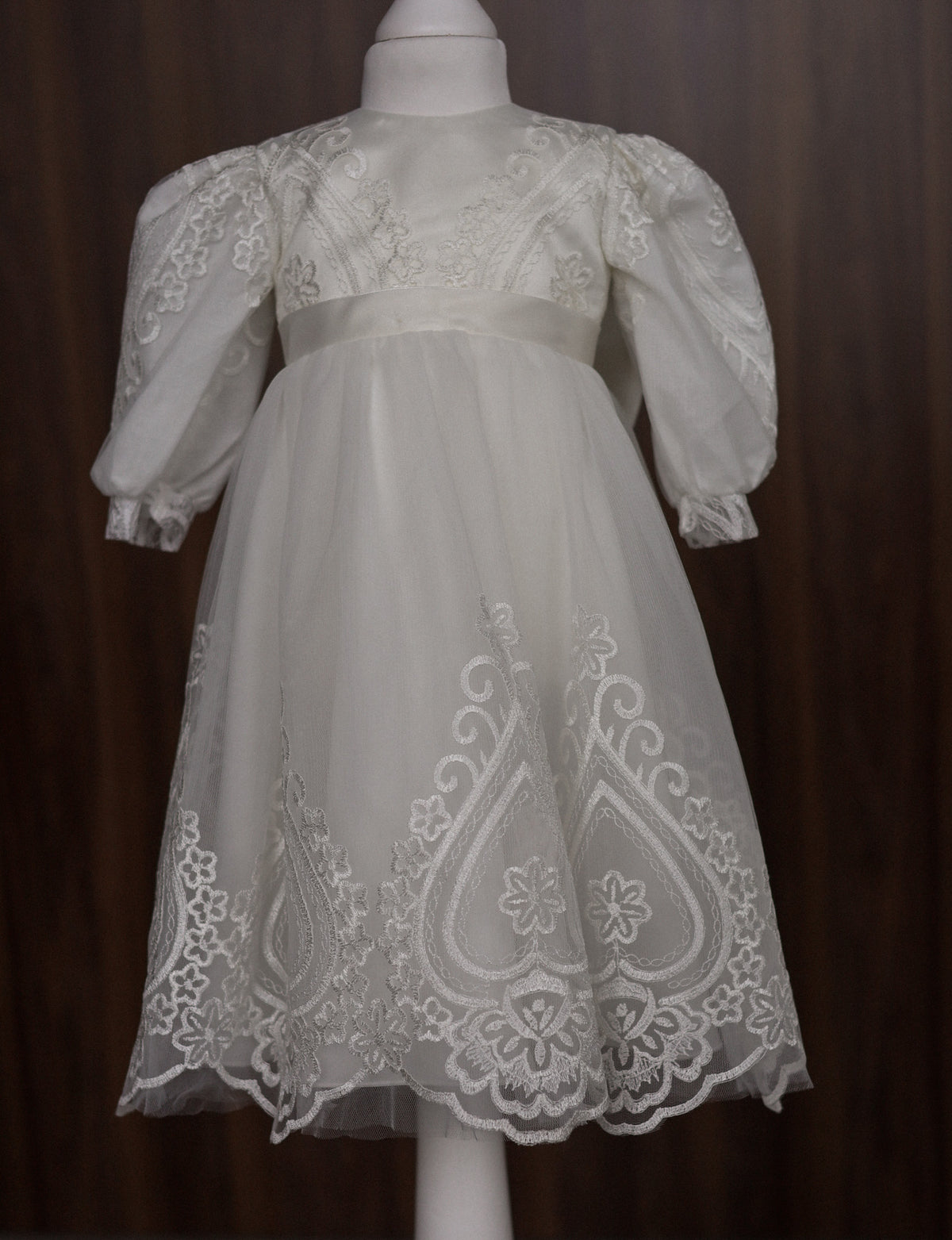 CW12 – Ivory Lace Christening Dress Set