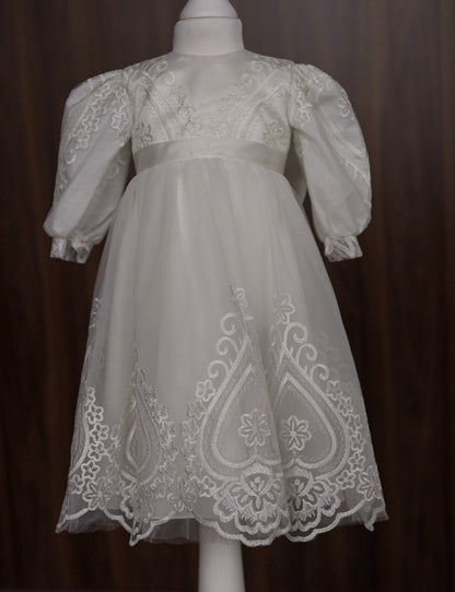 CW12 – Ivory Lace Christening Dress Set