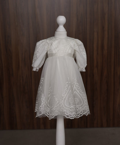 CW12 – Ivory Lace Christening Dress Set