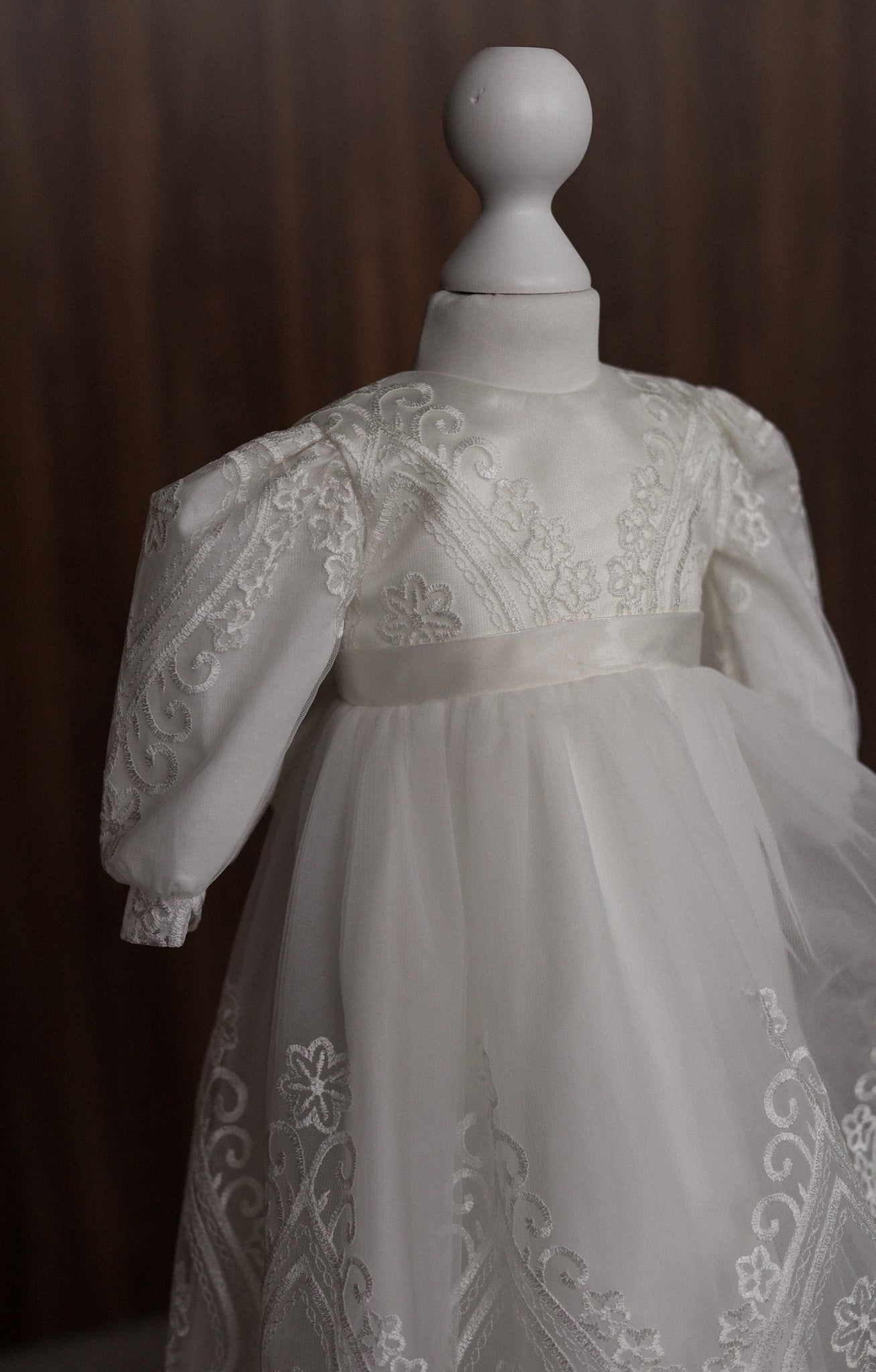 CW12 – Ivory Lace Christening Dress Set