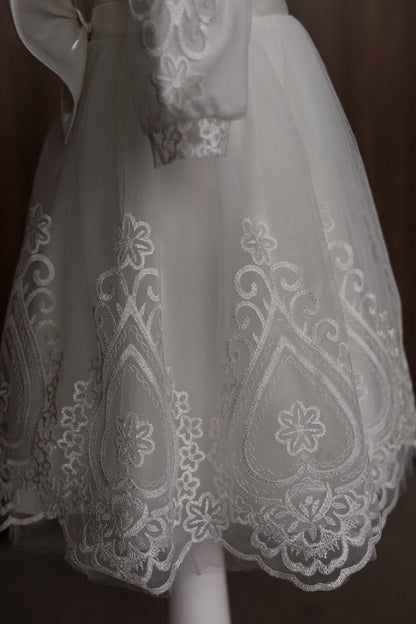 CW12 – Ivory Lace Christening Dress Set