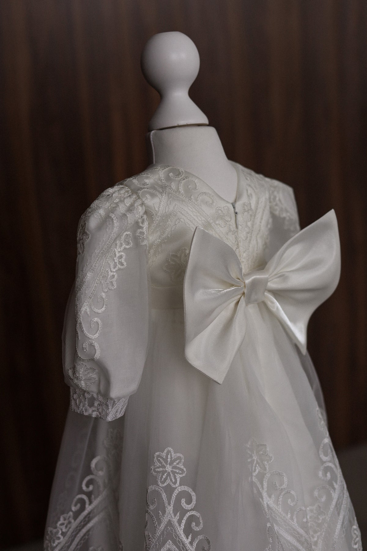 CW12 – Ivory Lace Christening Dress Set