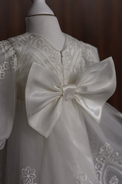 CW12 – Ivory Lace Christening Dress Set