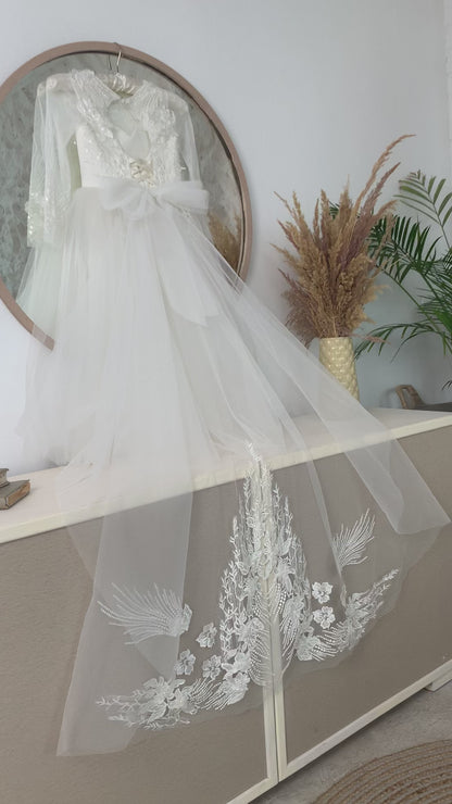 Ivory Dress with Open back