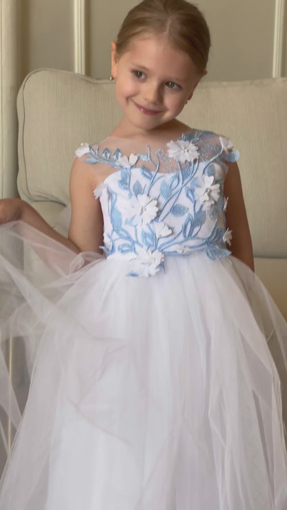 Dress with Blue Lace