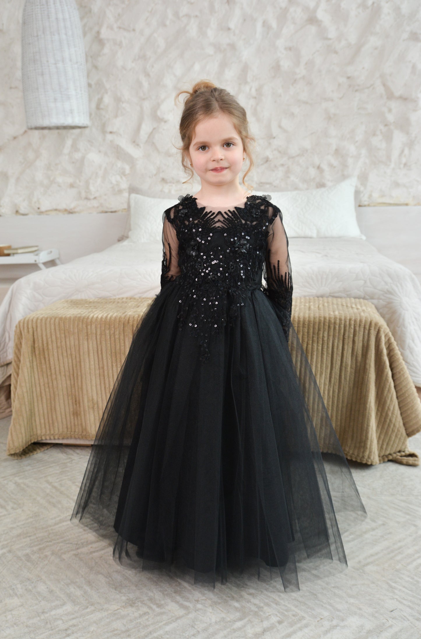 New! Black Puffy Dress