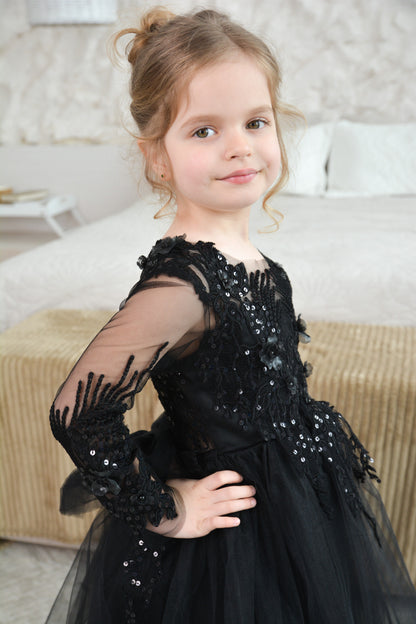 New! Black Puffy Dress