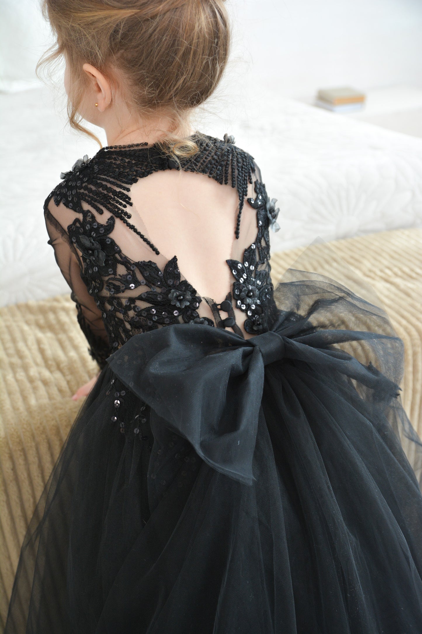 New! Black Puffy Dress