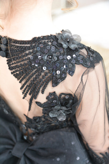 New! Black Puffy Dress
