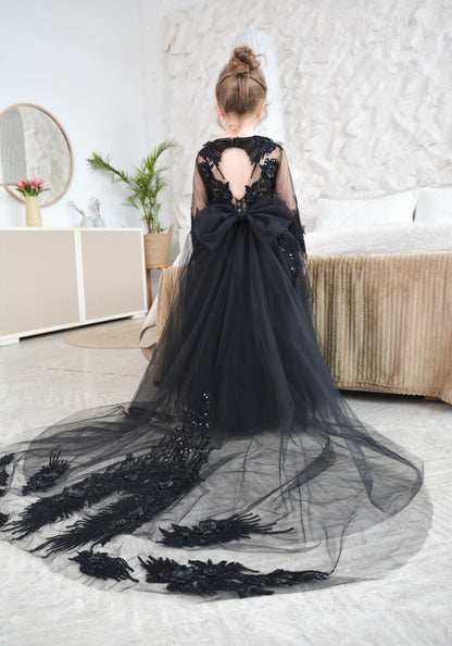 New! Black Puffy Dress