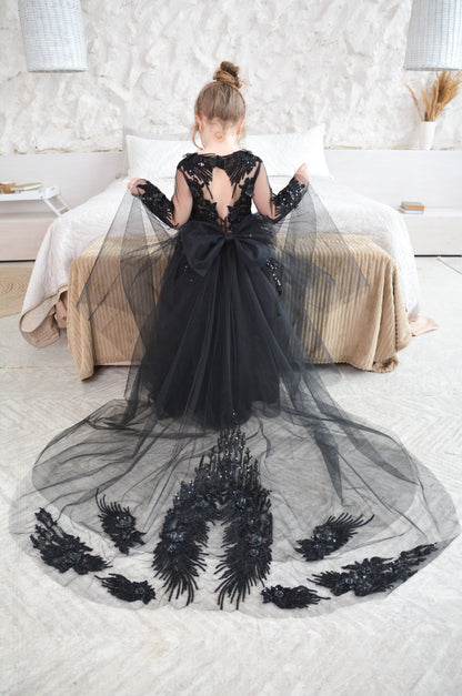 New! Black Puffy Dress